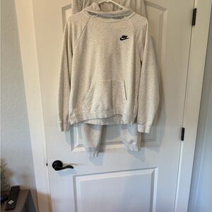 Nike Light Gray Hoodie and Joggers Set